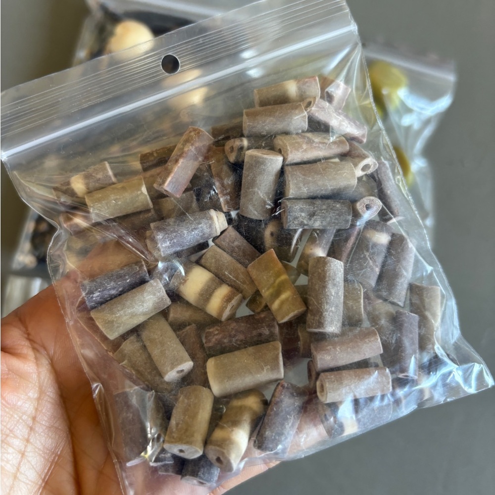 Assorted Tropical Beads - Nuts, Seeds, Coconut, Bamboo, Urchin - Picture 2 of 7
